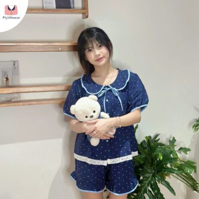 Cách phối đồ đẹp cho nữ đi chơi với bộ đồ ngủ chấm bi