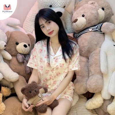 Bộ đô mặc đi chơi mùa hè thỏ hồng