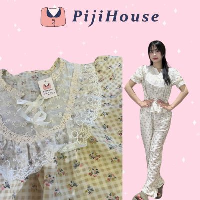 pijama dài đi coffee