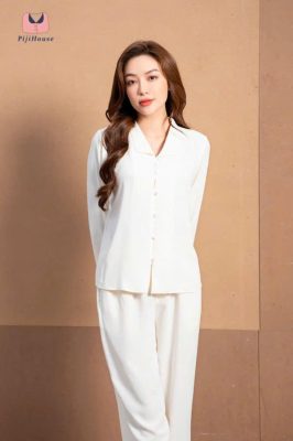 pijama dài đi coffee